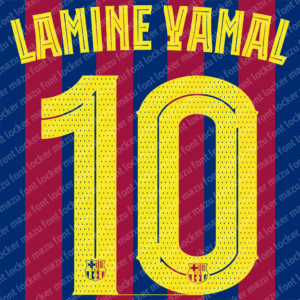 Barcelona 2025-26 UCL Font Vector