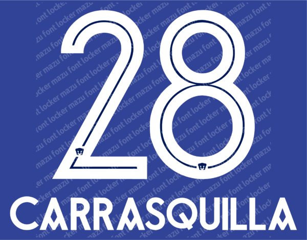 Pumas Unam 2025-26 Font Vector