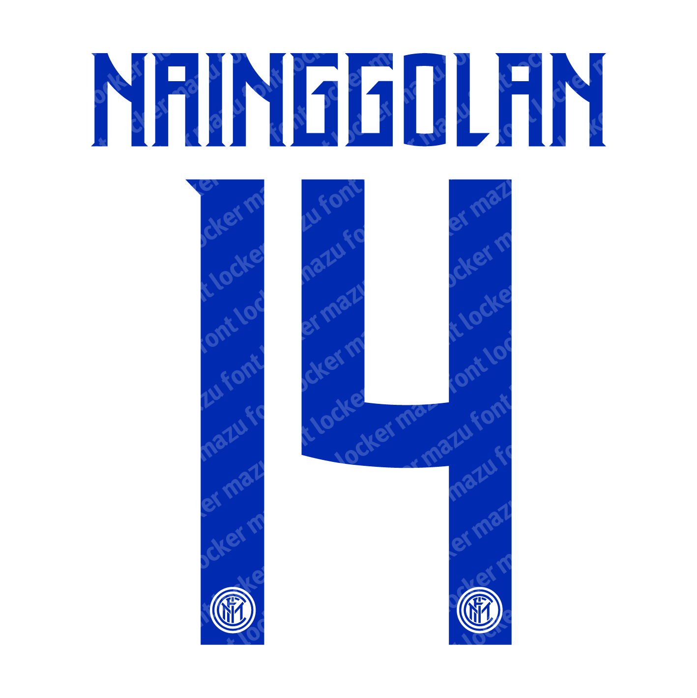 Inter Milan 2018-2019 Font Vector Inter Milan 2018-2019 Font Vector