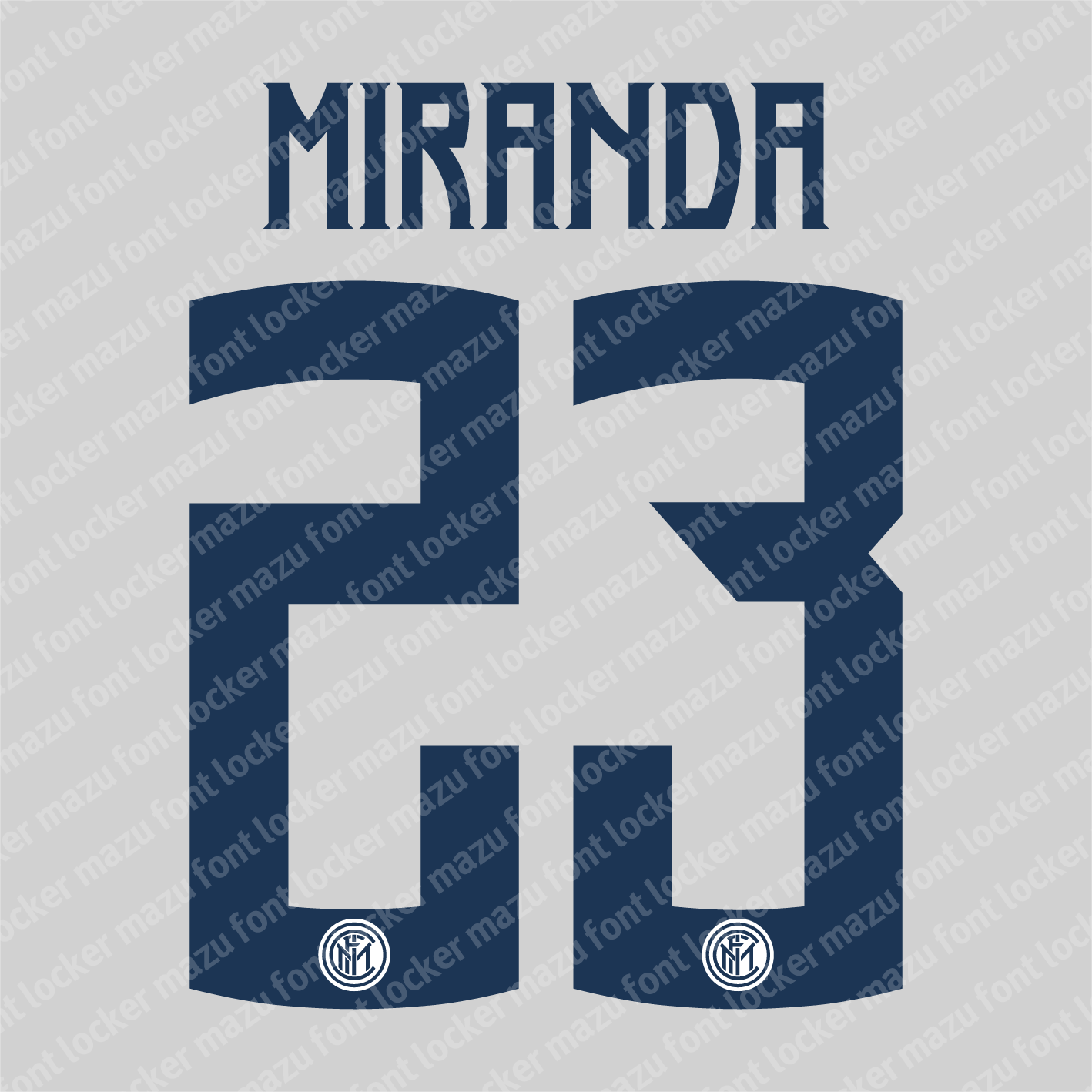 Inter Milan 2018-2019 Font Vector Inter Milan 2018-2019 Font Vector