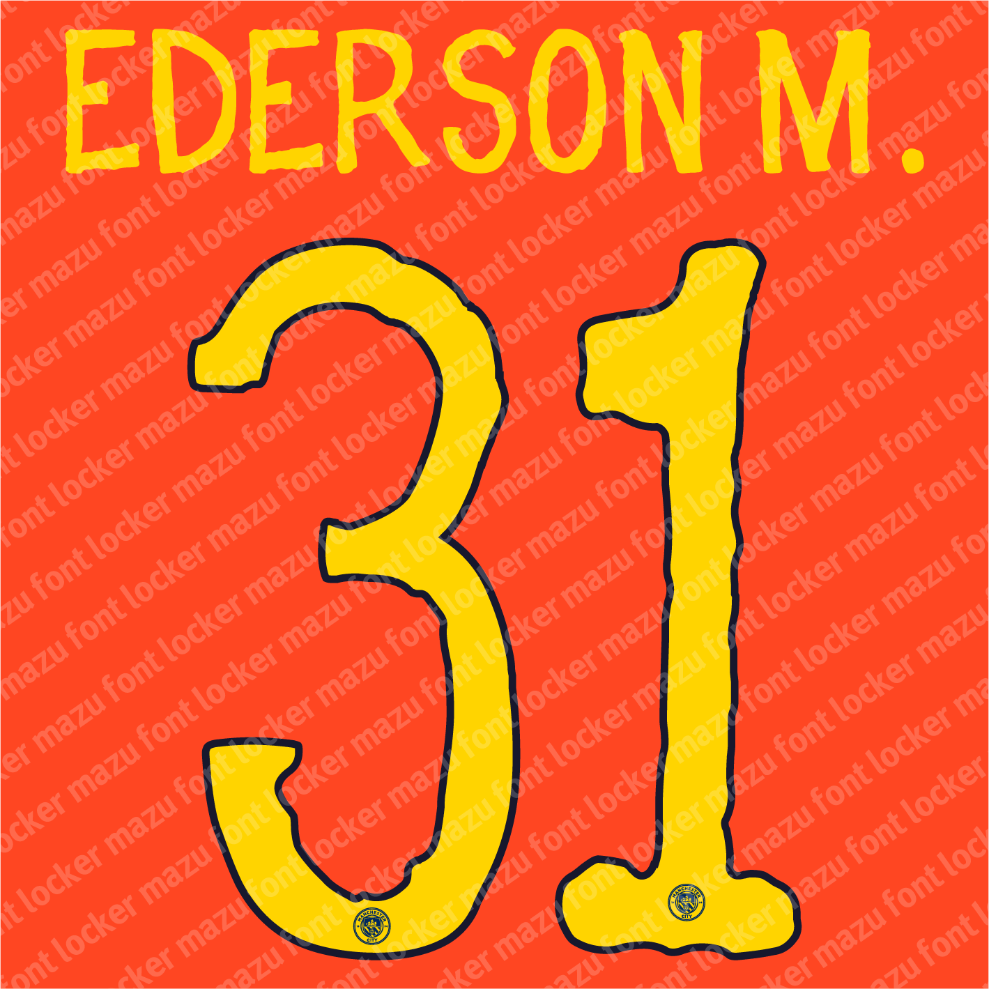 Manchester City KidSuper 2025-2026 Font Vector Manchester City KidSuper 2025-2026 Font Vector