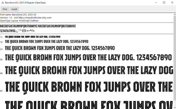 Barcelona 2025-2026 Font Vector (AI, EPS, SVG, TTF) – #1 Authentic Style