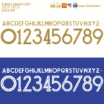 Pumas Unam 2025-26 Font Vector