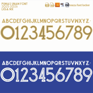 Home Pumas Unam 2025-26 Font Vector