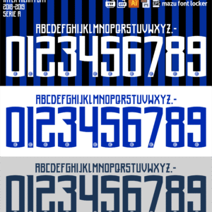 Inter Milan 2018-2019 Font Vector