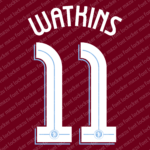 Aston Villa 2024-25 Font Vector