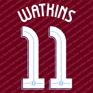 aston villa 2024 25 font vector