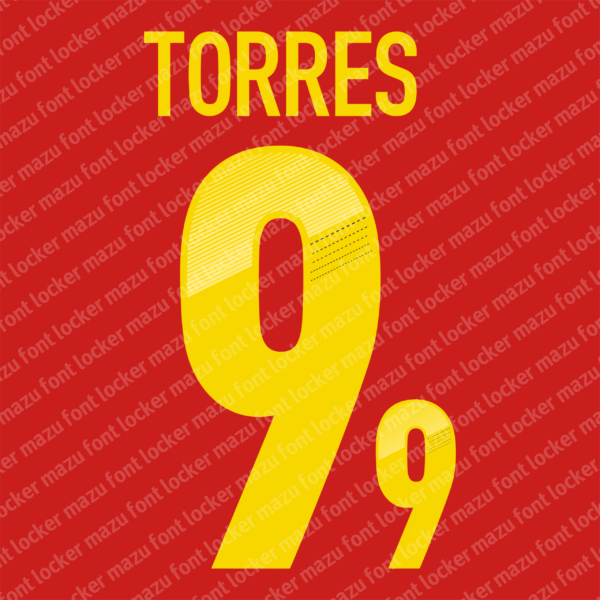 Spain Euro 2012 Font Vector