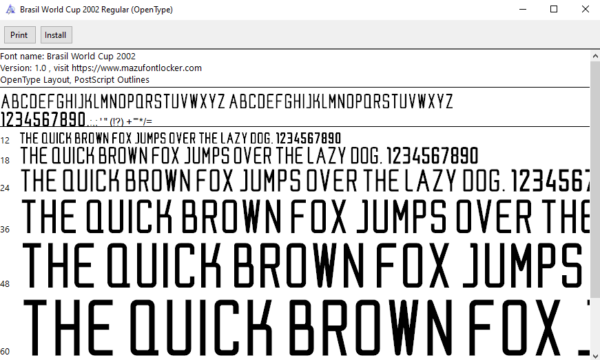 Brazil World Cup 2002 Font Vector (AI, EPS, SVG, TTF) – #1 Authentic Style