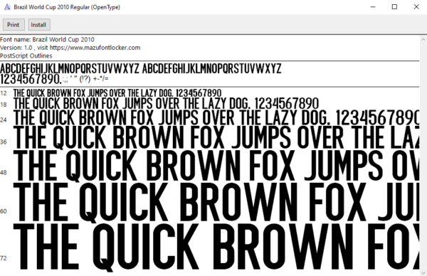 Brazil World Cup 2010 Font Vector (AI, EPS, SVG, TTF) – #1 Authentic Style