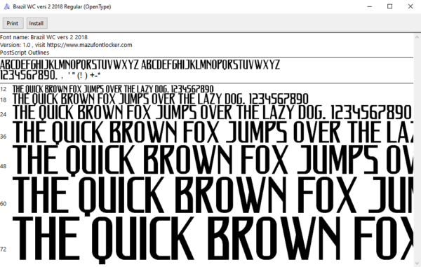 Brazil World Cup 2018 Font Vector (AI, EPS, SVG, TTF) – #1 Authentic Style