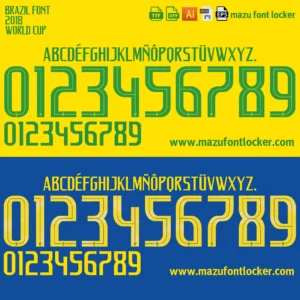 Brazil World Cup 2018 Font Vector – Legendary Seleção Golden Masterpiece