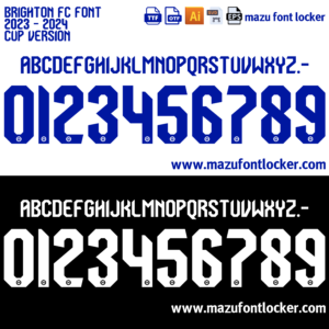 brighton fc 2023 24 font vector