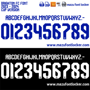 Brighton FC 2023-24 Font Vector
