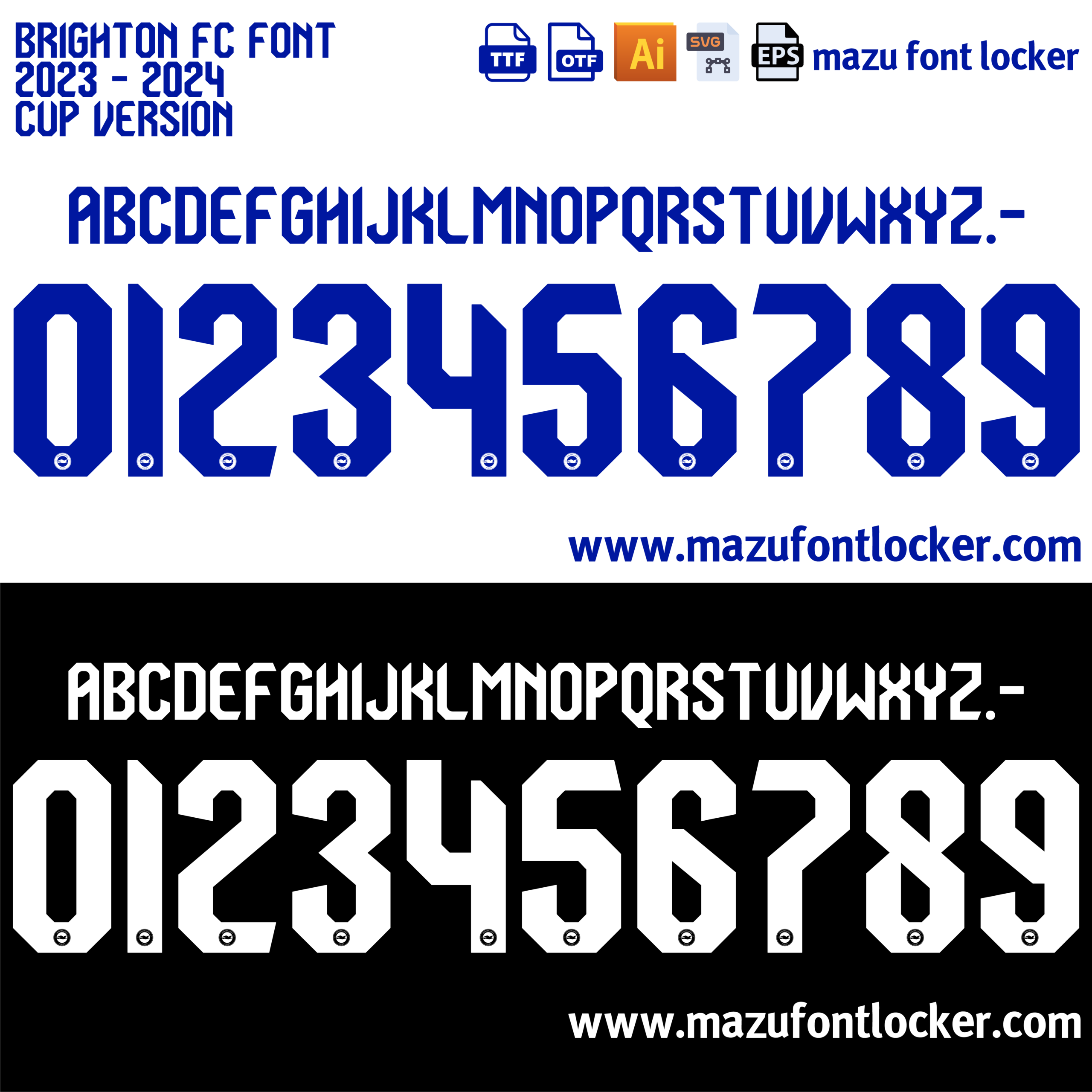 brighton fc 2023 24 font vector brighton fc 2023 24 font vector
