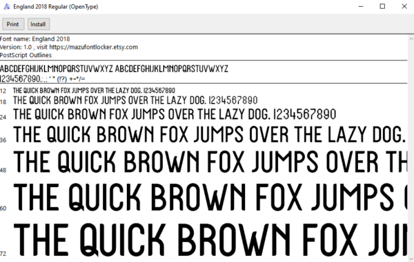 England World Cup 2018 Font Vector (AI, EPS, SVG, TTF) – #1 Authentic Style
