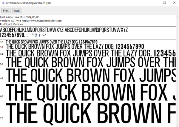 Juventus 2004-2005 Font Vector (AI, EPS, SVG, TTF) – #1 Authentic Style