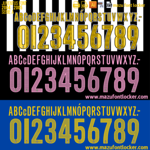 Juventus 2004-05 Font Vector