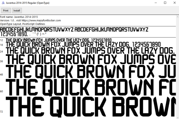 Juventus 2014-2015 Font Vector (AI, EPS, SVG, TTF) – #1 Authentic Style
