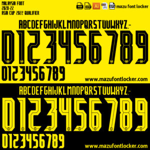 malaysia 2020 22 font vector : (digital download)