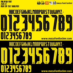 Malaysia 2020-22 Font Vector