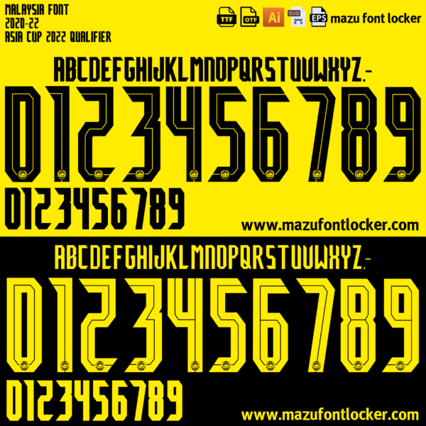 Malaysia 2020-2022 Font Vector (AI, EPS, SVG, TTF) – #1 Authentic Style