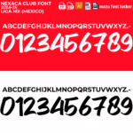 Necaxa Club 2024-2025 Font Vector (AI, EPS, SVG, TTF) – #1 Authentic Style