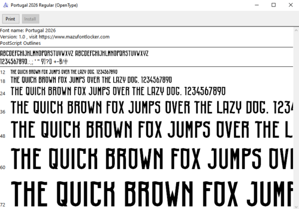 Portugal World Cup 2026 Font Vector (AI, EPS, SVG, TTF) – #1 Authentic Style