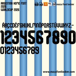 argentina 2026 font vector