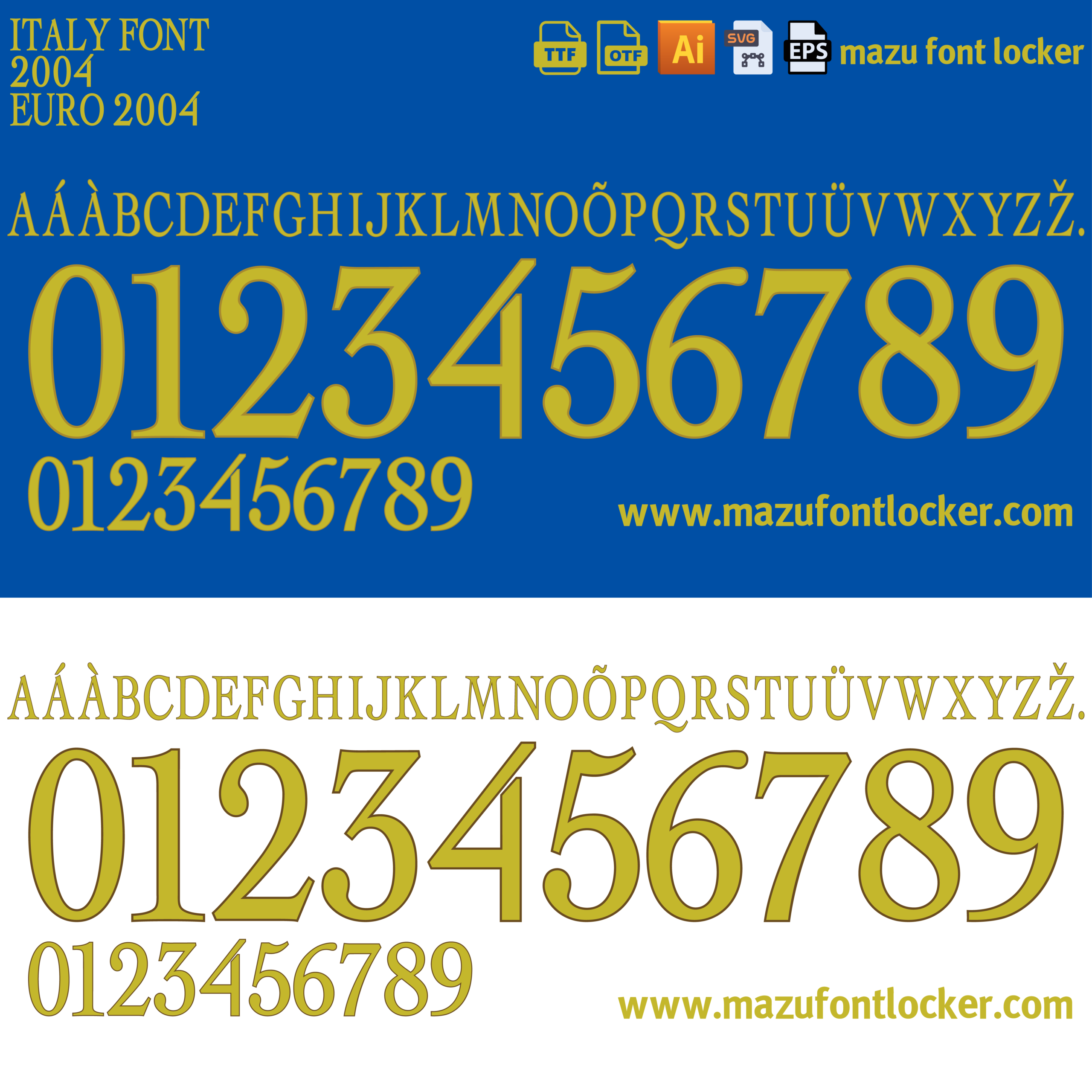italy euro 2004 font vector italy euro 2004 font vector