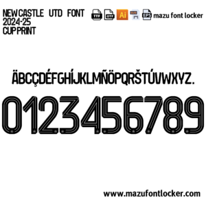 newcastle united 2024 25 font vector