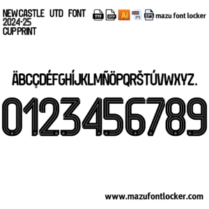 Newcastle United 2024-25 Font Vector