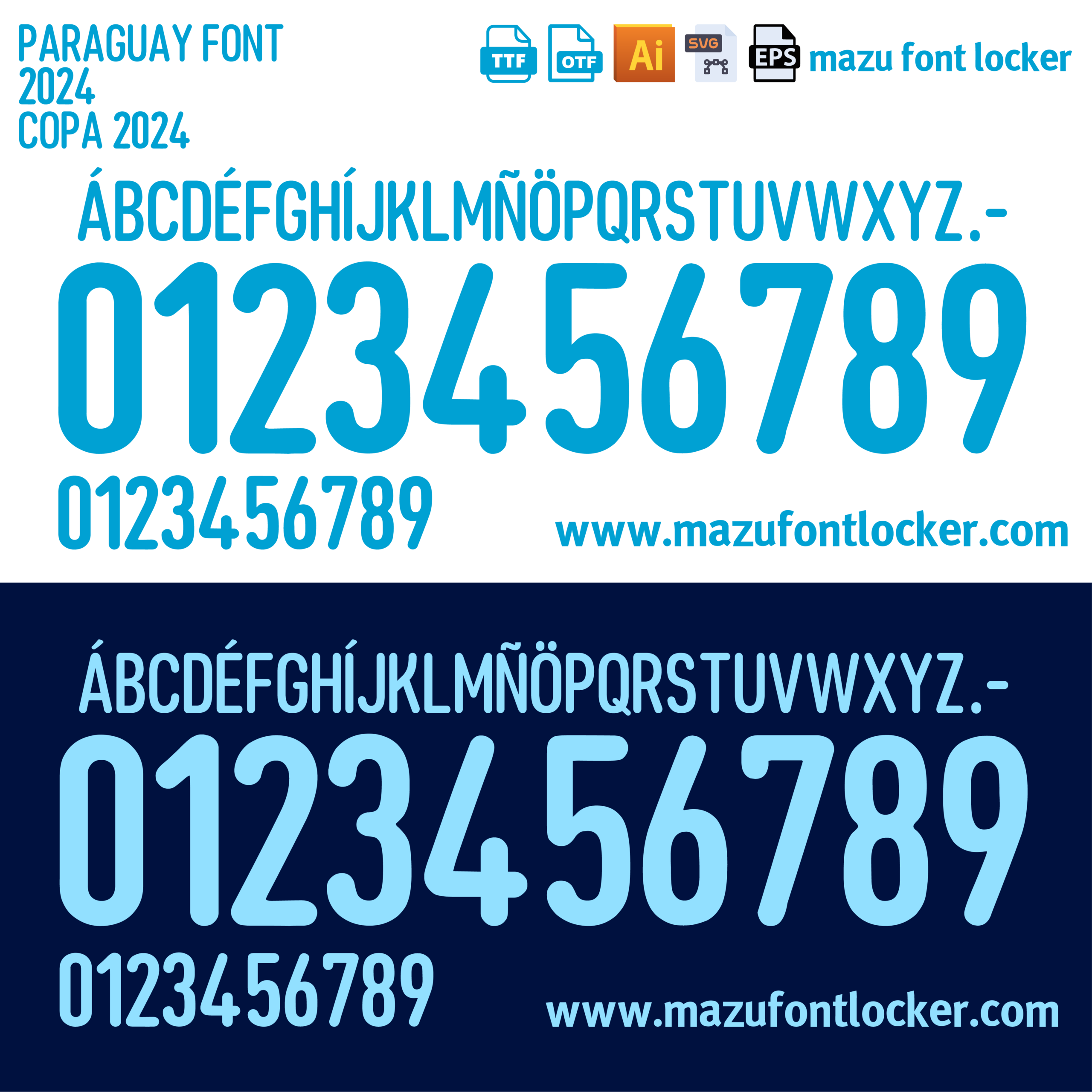paraguay 2024 font vector paraguay 2024 font vector