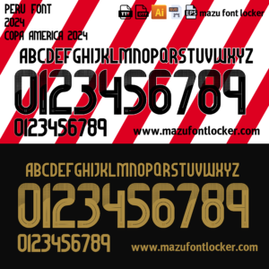 peru 2024 font vector