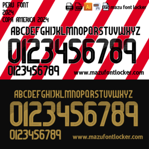 Peru 2024 Font Vector