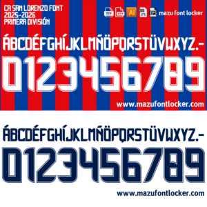 ca san lorenzo 2025 26 font vector