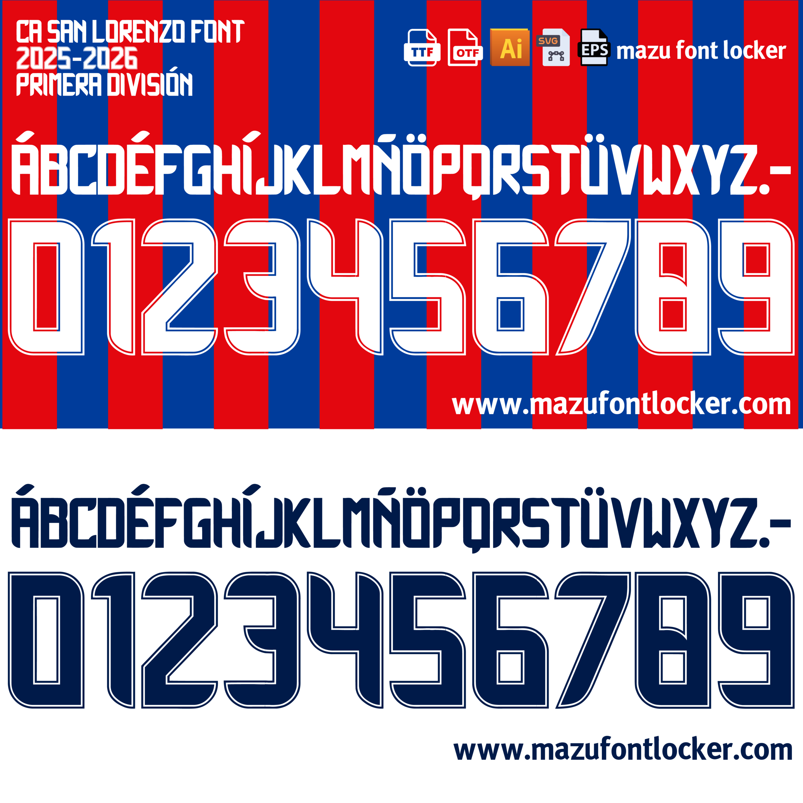 ca san lorenzo 2025 26 font vector ca san lorenzo 2025 26 font vector