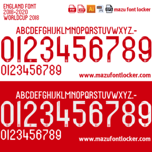 england 2018 font vector
