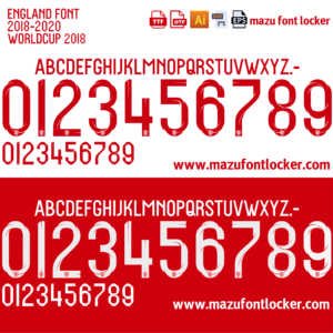 England 2018 Font Vector