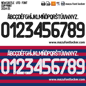 Newcastle United 2024-2025 Font Vector (AI, EPS, SVG, TTF) – #1 Authentic Style