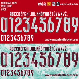 Portugal World Cup 2026 Font Vector – Glorious Unstoppable Seleção Masterpiece