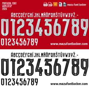 portugal 2026 font vector