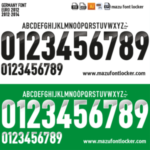 Germany Euro 2012 Font Vector