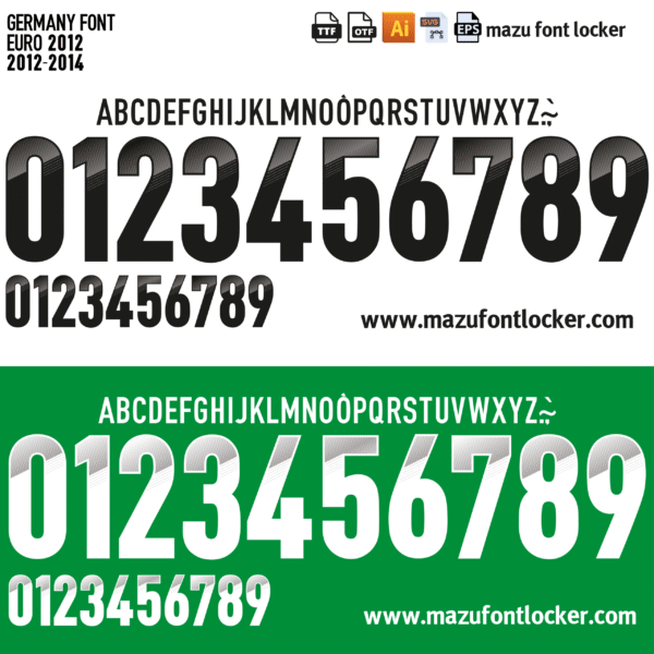 Germany Euro 2012 Font Vector