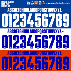 schalke 04 2025 26 font vector
