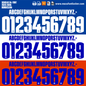 Schalke 04 2025-26 Font Vector
