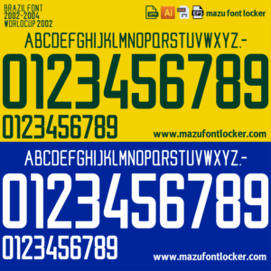 Brazil 2002 Font Vector