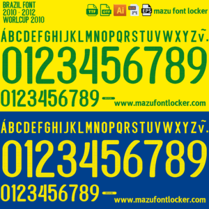 brazil 2010 font vector