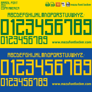 brazil 2011 font vector