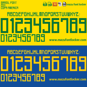 Brazil 2011 Font Vector